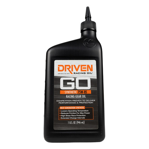 Driven Racing Oil GO 75W-85 Gear Oil - Quart — 12 pack — product photo courtesy Driven Racing Oil