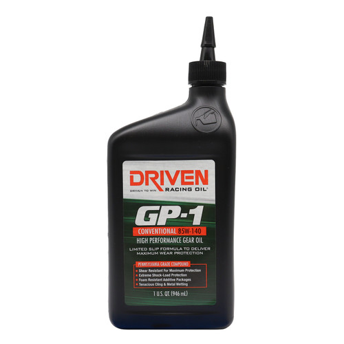 Driven Racing Oil GP-1 85W-140 Gear Oil - Quart — 12 pack — product photo courtesy Driven Racing Oil