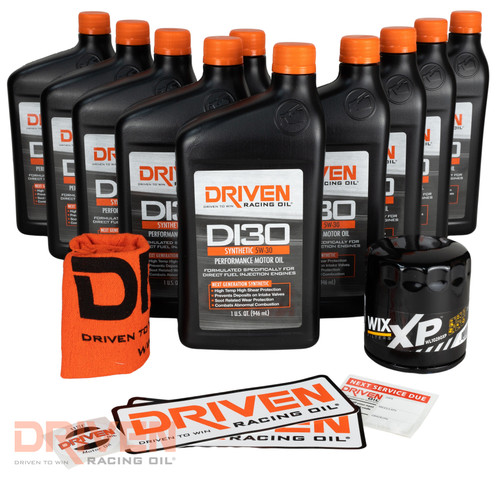 Driven Racing Oil DI30 SAE 5W-30 (Gen V GM LT1 & LT4) - Oil Change Kit (10 Quarts) — product photo courtesy Driven Racing Oil
