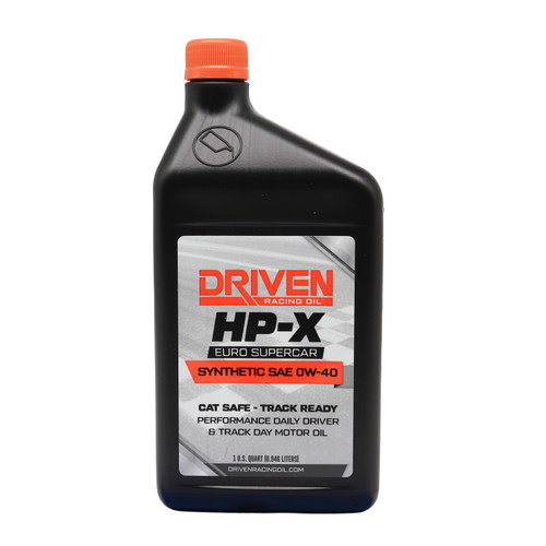 Driven Racing Oil HP-X Euro SAE 0W-40 - Quart — product photo courtesy Driven Racing Oil