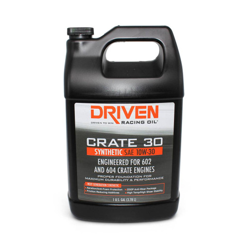 Driven Racing Oil Crate 30 SAE 10W-30 - Gallon — 4 pack — product photo courtesy Driven Racing Oil