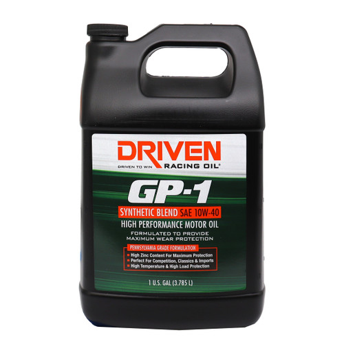 Driven Racing Oil GP-1 SAE 10W-40 - Gallon — 4 pack — product photo courtesy Driven Racing Oil