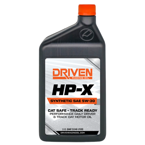 Driven Racing Oil HP-X SAE 5W-30 - Quart — 12 pack — product photo courtesy Driven Racing Oil