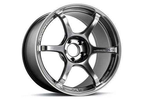 Advan RG-4 18x9.5 +35 5x114.3 Racing Hyper Black and Ring Wheel