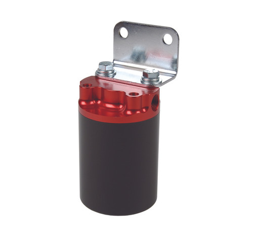 Aeromotive Canister Fuel Filter - 3/8 NPT/100-Micron (Red Housing w/Black Sleeve)