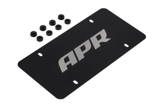 APR License Plate - Silver Logo/Black Plate