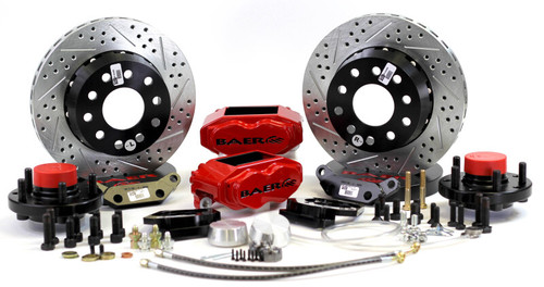 Baer Brakes 1970 Ford Fairlane STD Studs 11in SS4+ Front SDZ Brake Kit - Fire Red