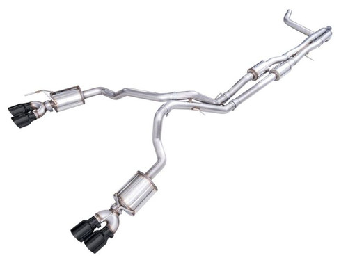 AWE 2021+ Chevy Tahoe/GM Yukon 6.2L 0FG Edition Cat Back Exhaust - Quad Diamond Black Tips