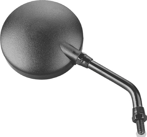 BikeMaster Round Mirror 6in Stem -10mm - Black
