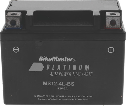 BikeMaster AGM Battery - MS12-4L-BS
