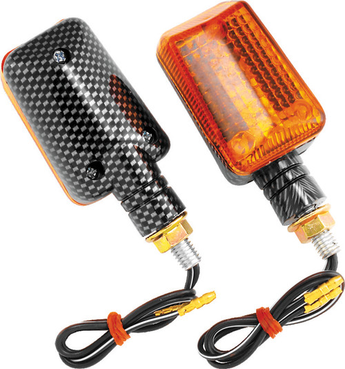 BikeMaster Universal Ministalk Marker Light - Carbon/Amber