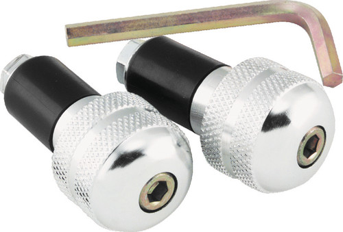 BikeMaster Anti Vibration Bar Ends - Silver