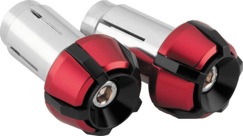 BikeMaster Anti-Vibration Bar Ends - Black/Red