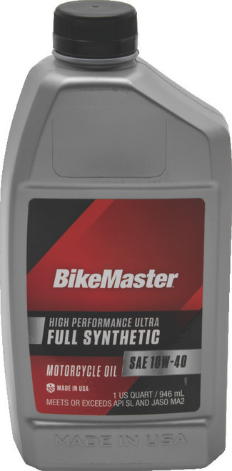 BikeMaster 10W40 Full Synthetic Oil - Quart
