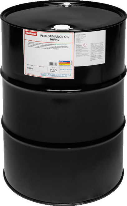 BikeMaster 10W40 Performance Oil - 55 Gallon