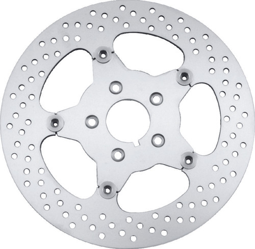 Bikers Choice 00-17 Big Twin 11.5 Inch Polished Front Stainless Mirror Fltg Rotor Repl H-D 44156-00