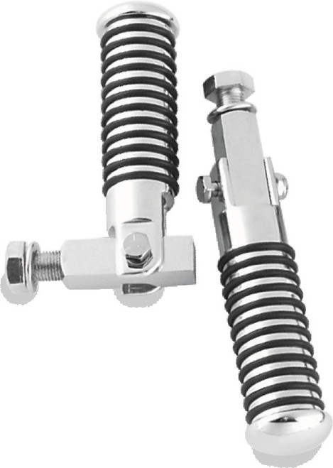 Bikers Choice 72-81 FX/XL 82-94 FXR 84-00 Softail Chrome Block Mount O-Ring Footpeg Kt 1/2-20 Thread