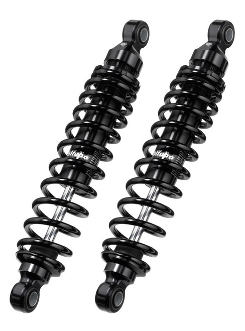 Bitubo WMB0 Twinshocks Adjustable: Spring Preload, Length 356mm, Dark Edition