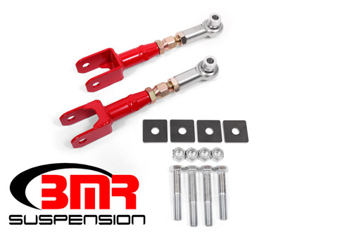 BMR 15-17 S550 Mustang Rear On-Car Adj. Rod Ends Toe Rods - Red