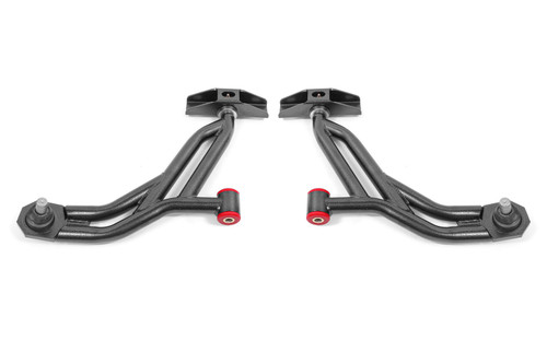 BMR 10-14 Ford Mustang / Shelby GT500 Non-Adj. Lower A-Arms (Poly/Delrin) - Black Hammertone