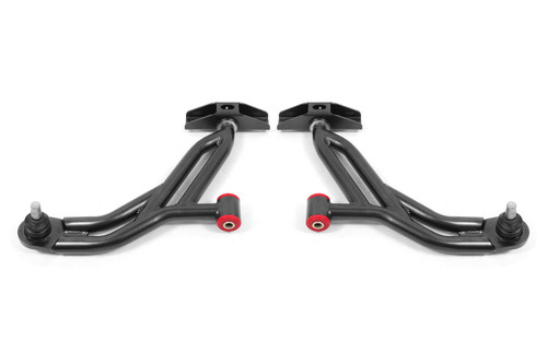 BMR Suspension 05-14 Ford Mustang Lower A-Arms - Black Hammertone - Non-Adjustable