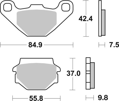 Brembo 90-90 Kawasaki ZZR 250cc Brake Pad - Rear