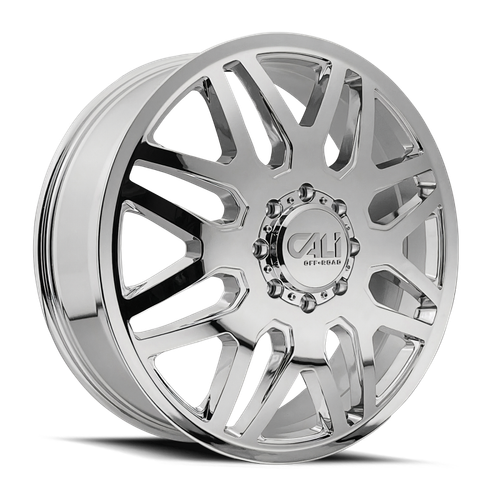 Cali Off-Road 9115D Invader Dually 24x8.25 / 8x210 BP / 115mm Offset / 154.2mm Hub Chrome Wheel