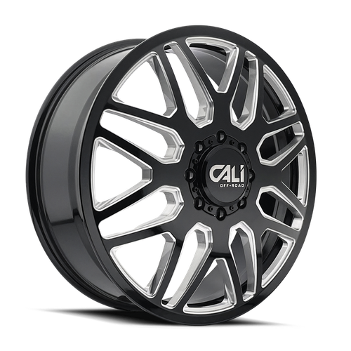 Cali Off-Road 9115D Invader Dually 24x8.25 / 8x200 BP / 115mm Offset / 142mm Hub Gls Blk Mill Wheel