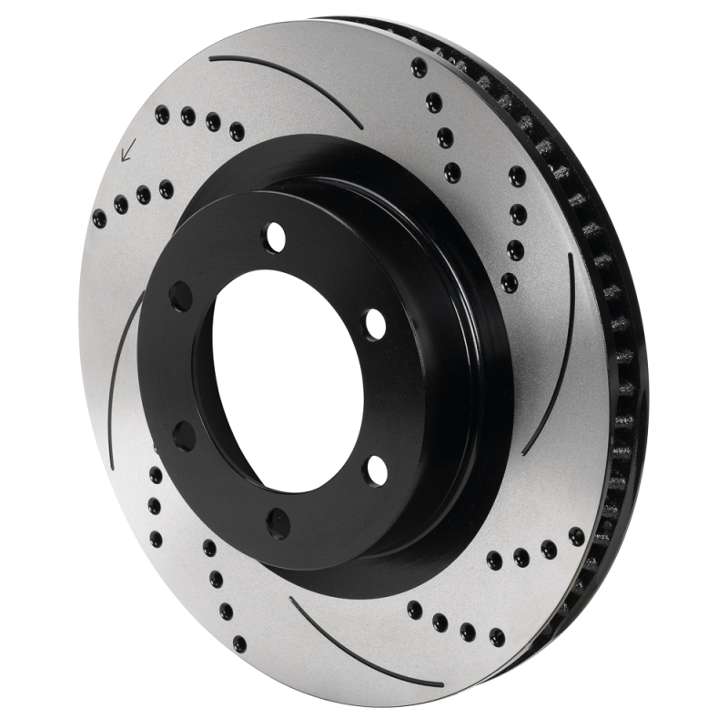 Wilwood 6x5.5 SRP Drilled & Slotted Black Electro Coat Rotor RH
