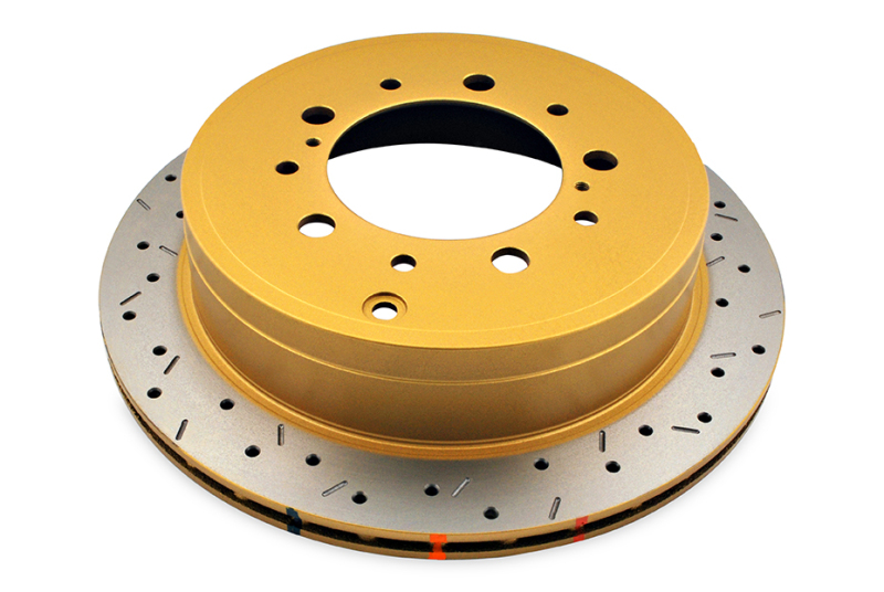 DBA 07+ Toyota Land Cruiser 200 Series Rear Drilled and Slotted 4000 Series Rotor