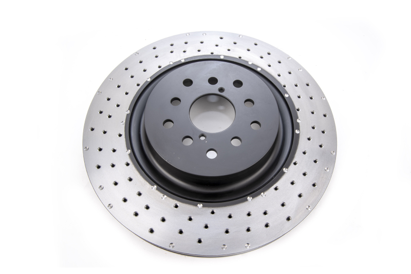 DBA 04-17 Subaru WRX STi Front Cross Drilled/Dimpled 4000 XD Series Rotor