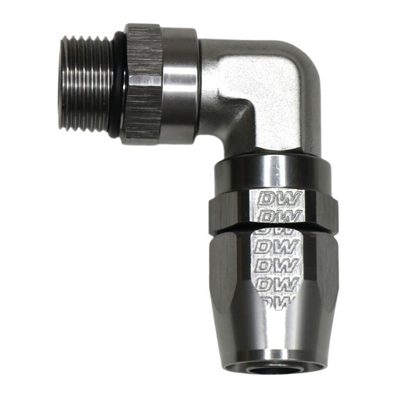 DeatschWerks 10AN ORB Female Swivel 90-Degree Hose End CPE - DW Titanium