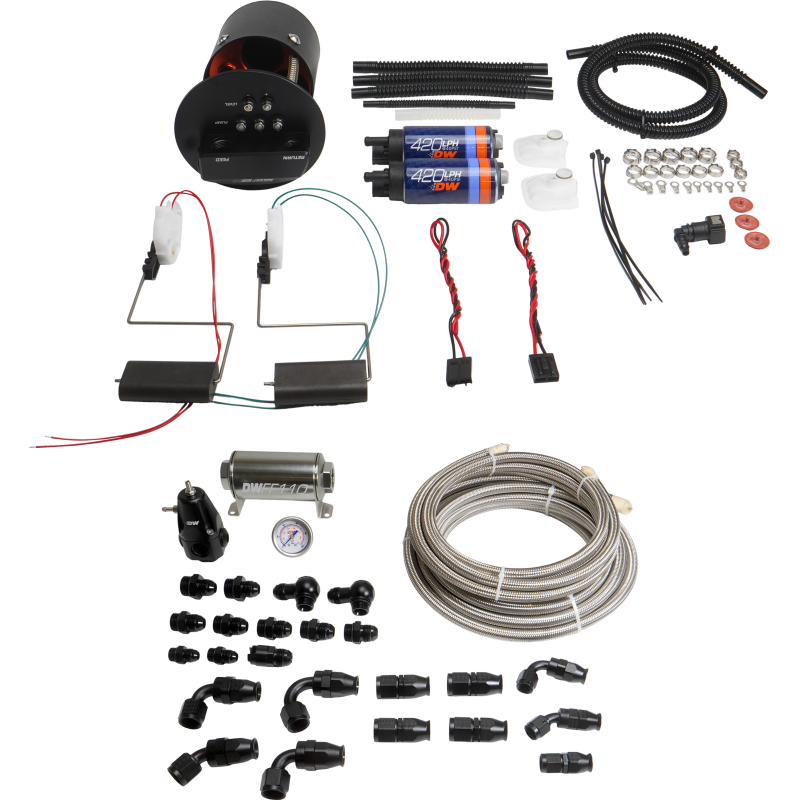 DeatschWerks 92-06 BMW 3-Series E36/E46 X2 Module with DW420 Pumps and PTFE Plumbing Kit