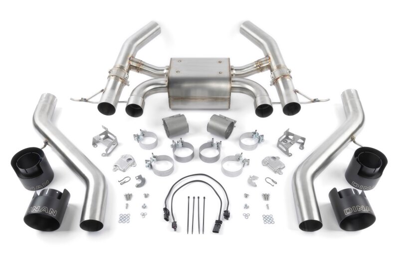 Dinan 23-26 BMW M2 (G87) Valved Axleback Exhaust System - Black Tips