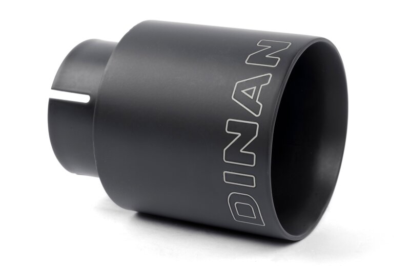 Dinan Double-Walled 4in Clamp-On Exhaust Tip - Black - 4in Outlet / 3in Inlet