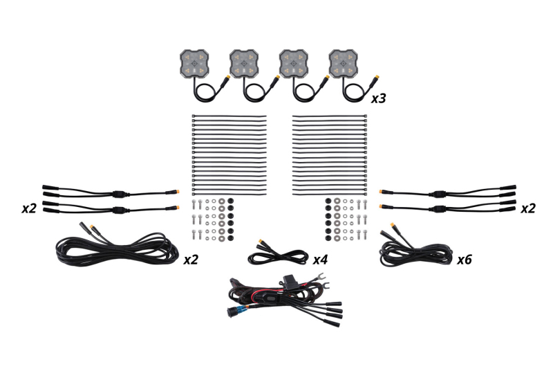 Diode Dynamics Rock Light - Amber/White - M8 12-Pack