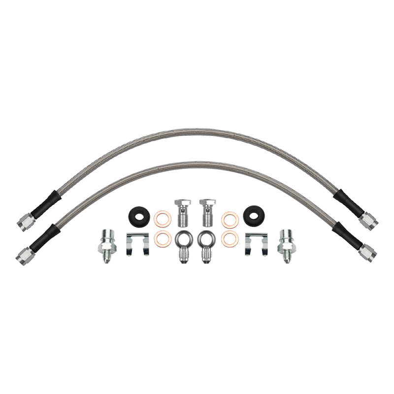 Wilwood flexline kit 16IN. -3 male to M10-1.0 BF M10-1.0 banjo -3M to M10-1.0 straight