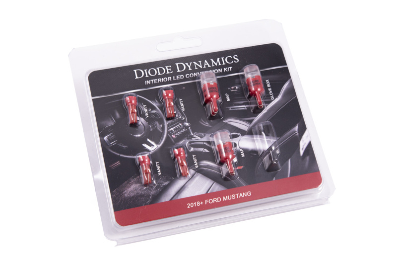 Diode Dynamics 18-19 Mustang Stage 1 Mustang Interior LED Light Kit - Red