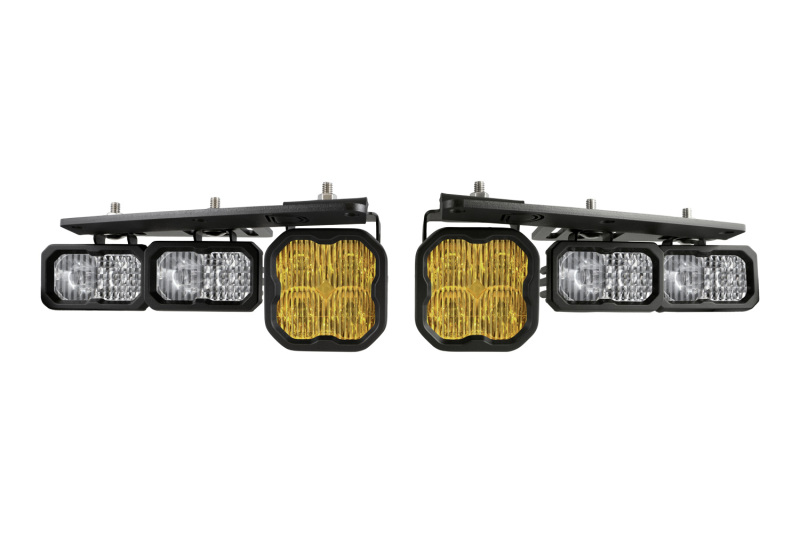 Diode Dynamics 21-Up Ford Bronco Stage Series Fog Pocket Kit - Yellow Sport