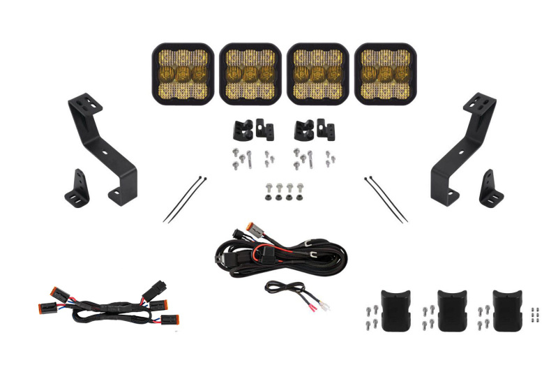 Diode Dynamics SS5 Grille CrossLink Lightbar Kit for 2019-Present Ram - Yellow Pro Combo