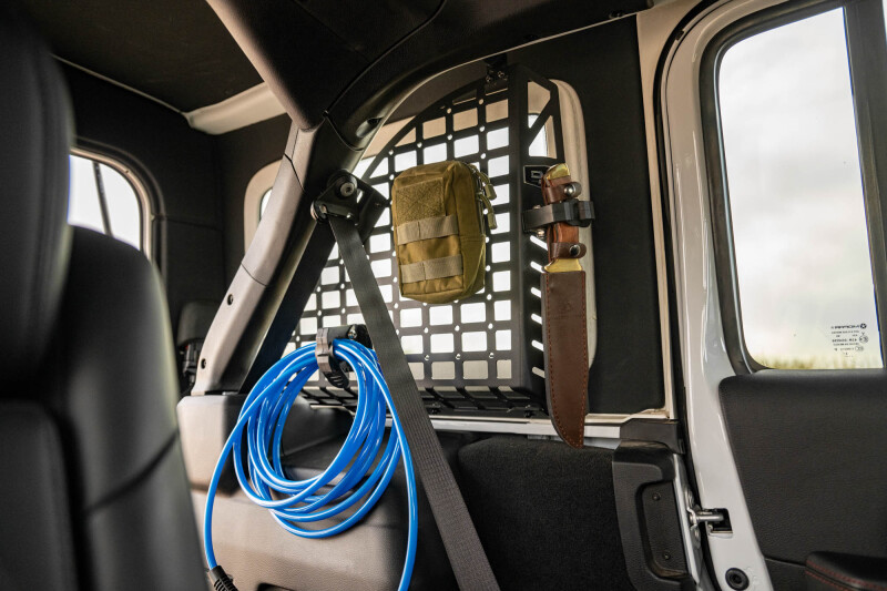 DV8 Offroad 18-25 Jeep Wrangler (JL) 4-Door Rear Window Pocketed Molle Panels
