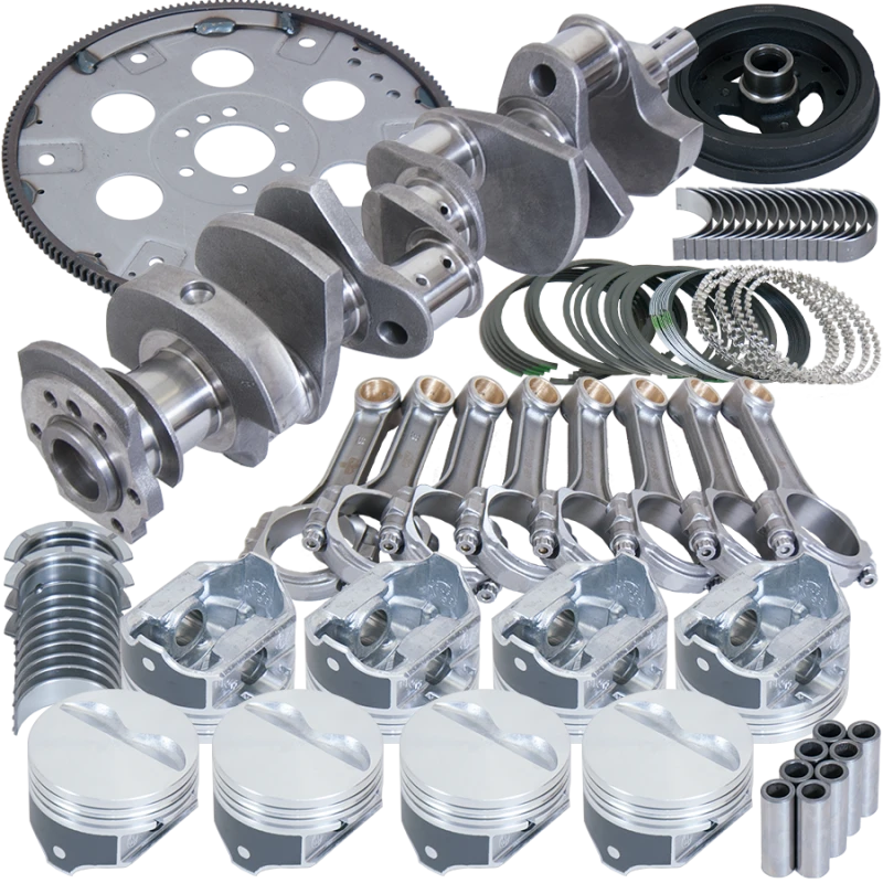 Eagle Chevy 350 2Pc 3.750in Crank 5.700in I-Beam Rods 4.060in Pistons 168 Tooth FP Balanced Assembly