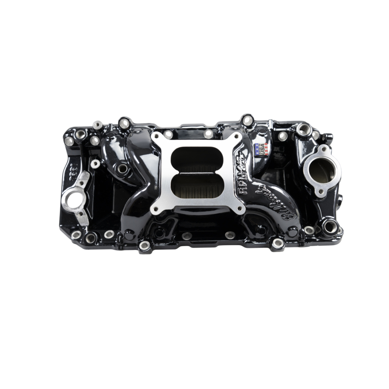 Edelbrock RPM Air-Gap Intake Manifold for Big-Block Chevy Oval Port - Black Plasma Finish