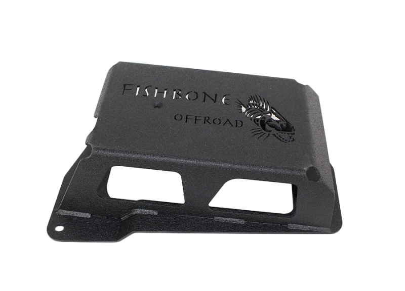 Fishbone Offroad 12-17 Jeep Wrangler JK Steel EVAP Canister Skid Plates - Black Textured Powdercoat