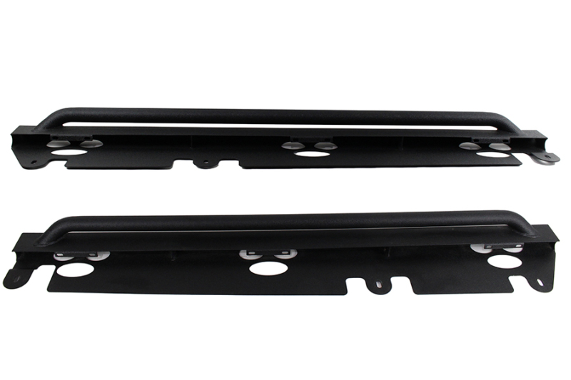 Fishbone Offroad 07-18 Jeep Wrangler JK 4 Door Rubicon Steel Rock Slider - Black Textured Powdercoat