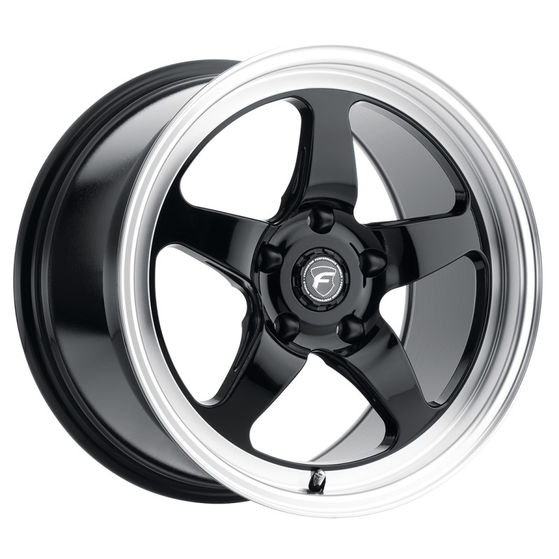 Forgestar D5 18x10 / 5x120.65 BP / ET+25 / 6.5in BS Gloss Black Machined Wheel