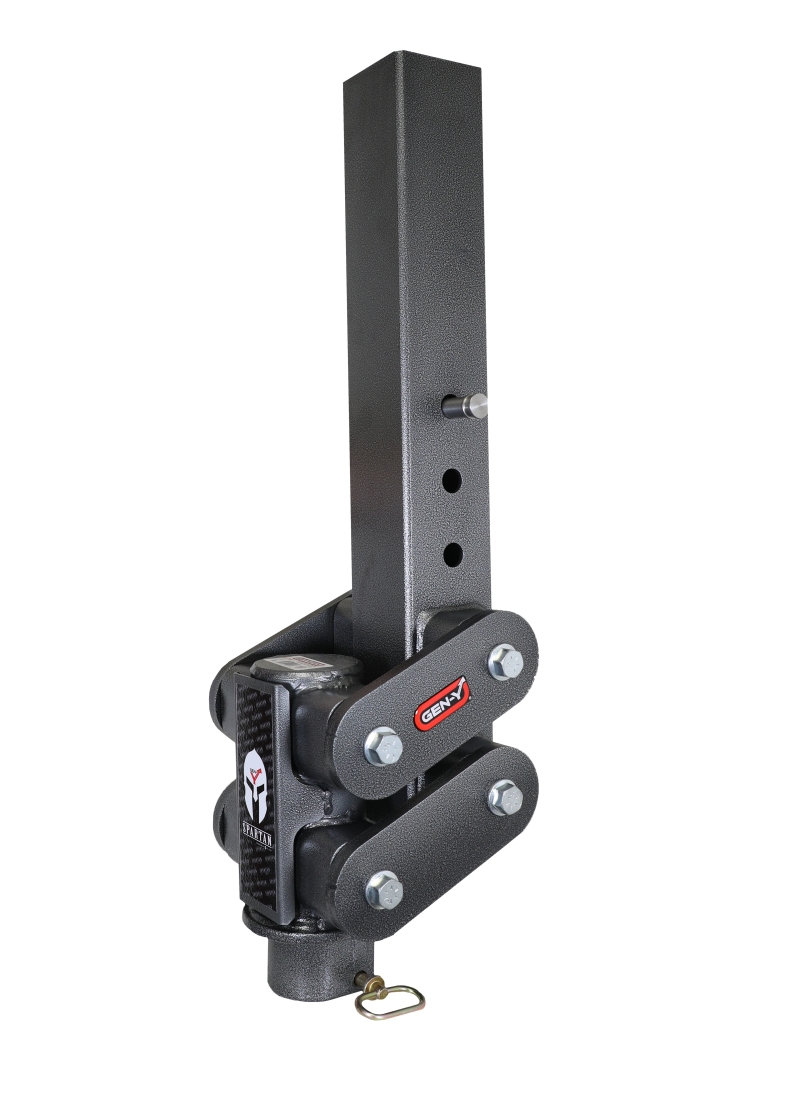 Gen-Y Spartan Torsion-Flex 2.5in Offset 4in SQ Tube Gooseneck 2-5/16in Coupler Standard Height