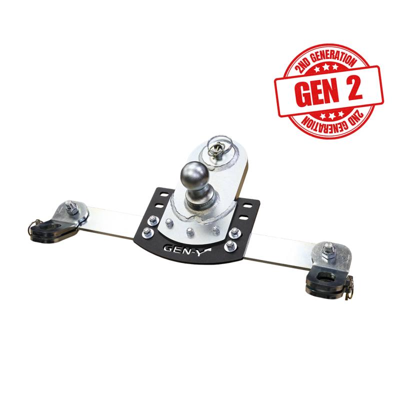 Gen-Y 20-24 GM Short/Long Bed GoosePuck II 5in Offset Ball Puck Mount 25K TW w/Safety Chain Anchors