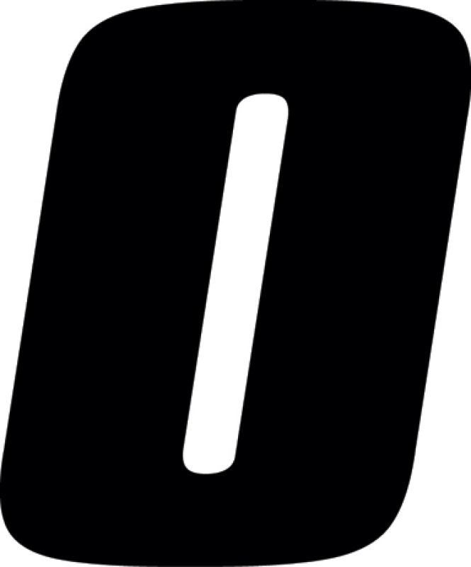 Hardline Dirt Digits 3pk 4 in. - High Gloss Number 0 - Black