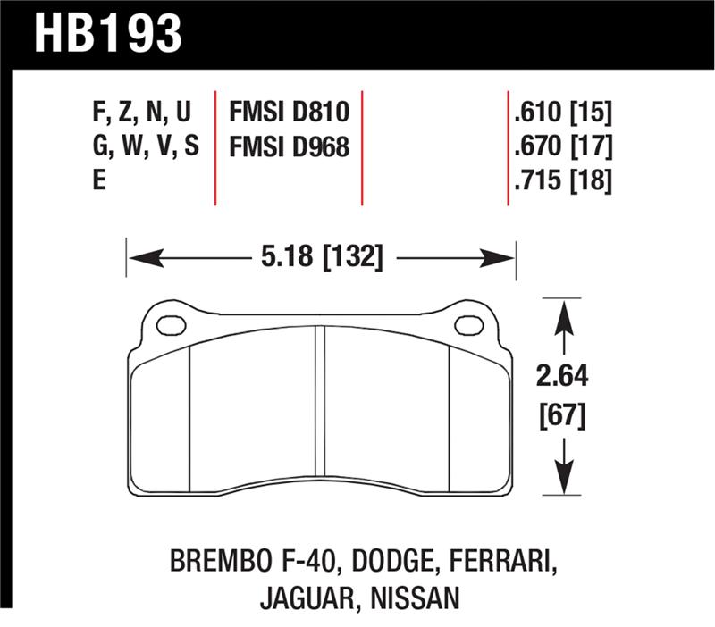 Hawk 09-11 Nissan GT-R Performance Ceramic Street Rear Brake Pads